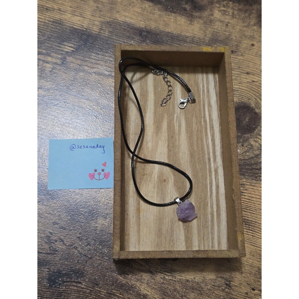 Amethyst Crystal Pendant Necklace